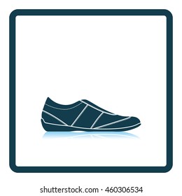 Man casual shoe icon. Shadow reflection design. Vector illustration.