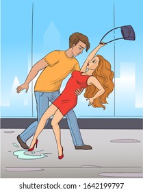 man catches a woman and finds love