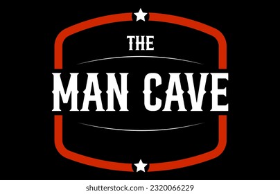 The Man Cave Sign Vector illustration