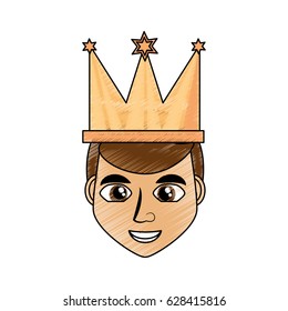 Man celebrating cartoon