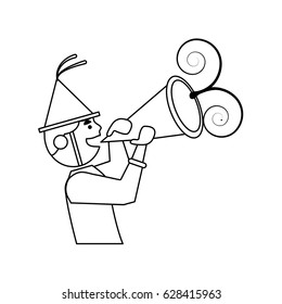 Man celebrating cartoon