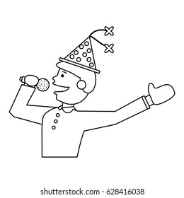 Man celebrating cartoon