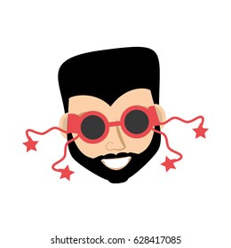 Man celebrating cartoon
