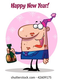 Man Celebrating Happy New Year