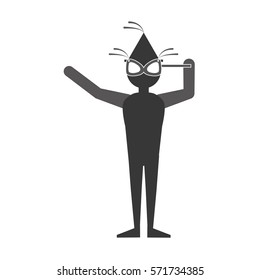 man celebrating icon image, vector illustration design