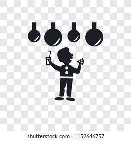 Man Celebrating vector icon isolated on transparent background, Man Celebrating logo concept