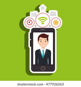 man cellphone wifi connection