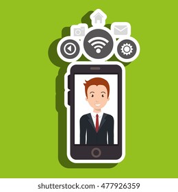 man cellphone wifi connection