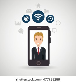 man cellphone wifi connection