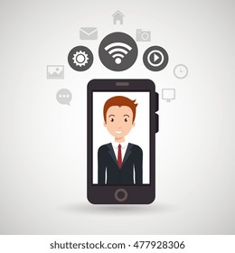 man cellphone wifi connection