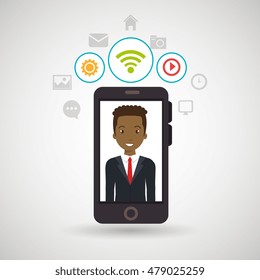 man cellphone wifi connection