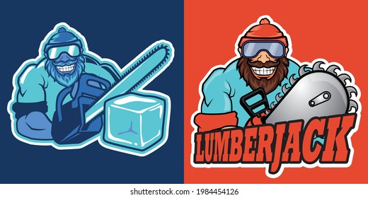 a man with a chainsaw, two different options