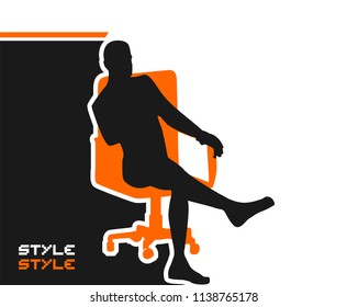 man in chair draw