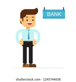 Man character avatar icon.Bank Manager