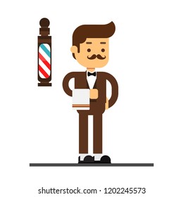 Man character avatar icon.barber