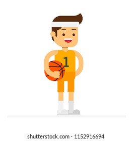Man character avatar icon.basketball player