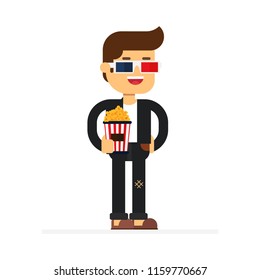 Man character avatar icon.cinema