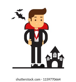 Man character avatar icon.happy haloween