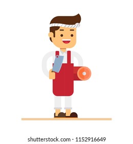 Man character avatar icon.meat