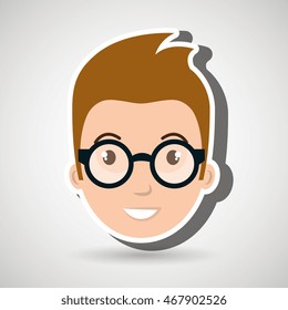 man character boy icon vector illustration graphic