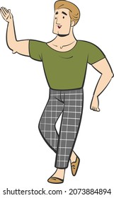 Caricatura masculina vector divertido