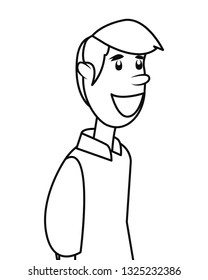 man character cartoon portrait