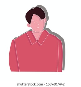 Man character concept. Creative idea design. Flat vector illustration for template, brochure or web site.