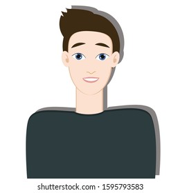 Man character concept. Creative idea design. Flat vector illustration for template, brochure, web page or presentation.
