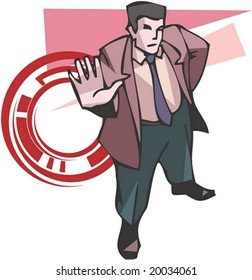 Man Character with election : vector illustration