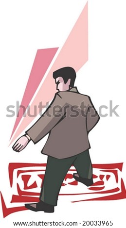 Man Character with election : vector illustration