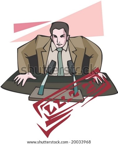 Man Character with election : vector illustration