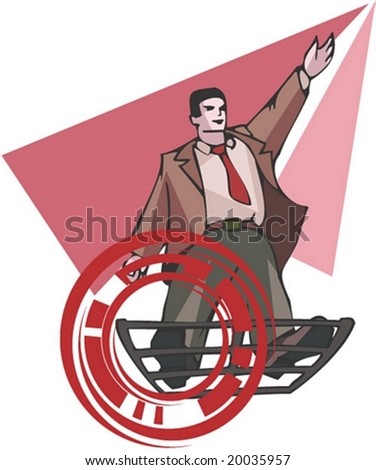 Man Character with election : vector illustration