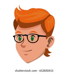 man character face avatar style portrait