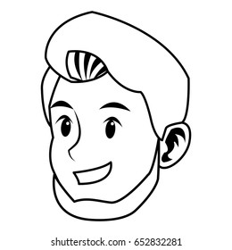 man character face avatar style portrait