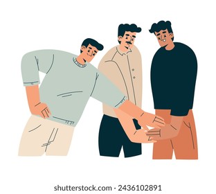 Man Character Giving High Five Hand Gesture with Joy Vector Illustration