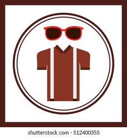 man character hipster style vector illustration design