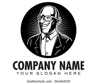 man character illustration logo icon vector