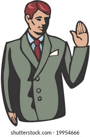 Man Character - isolated on white background : vector illustration