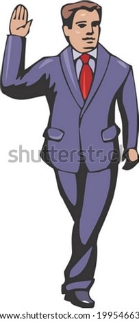 Man Character - isolated on white background : vector illustration