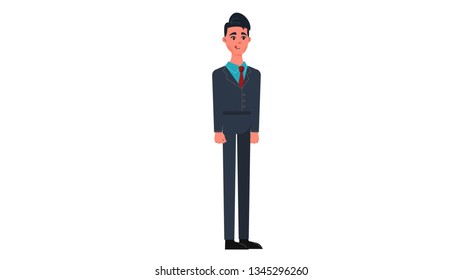 Man character isolated vector illustration