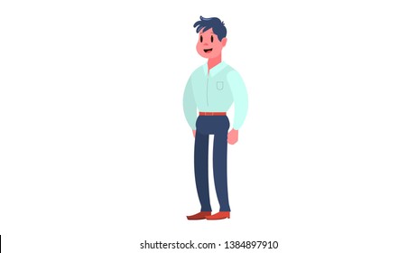 Man character isolated vector illustration
