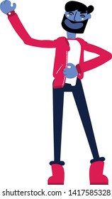 Man character isolated vector illustration