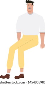 Man Character isolated vector illustration