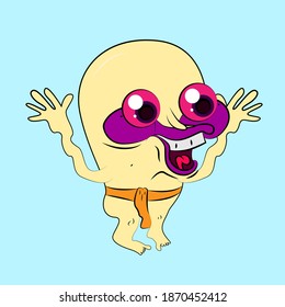 man character laughing out loud, streetwear or t-shirt design