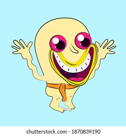 man character laughing out loud, streetwear or t-shirt design