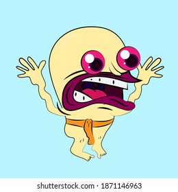 man character laughing out loud, streetwear or t-shirt design