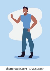 man character male gesture design