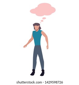 man character male talk bubble
