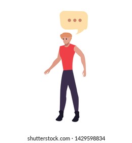 man character male talk bubble