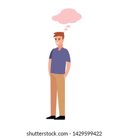 man character male talk bubble